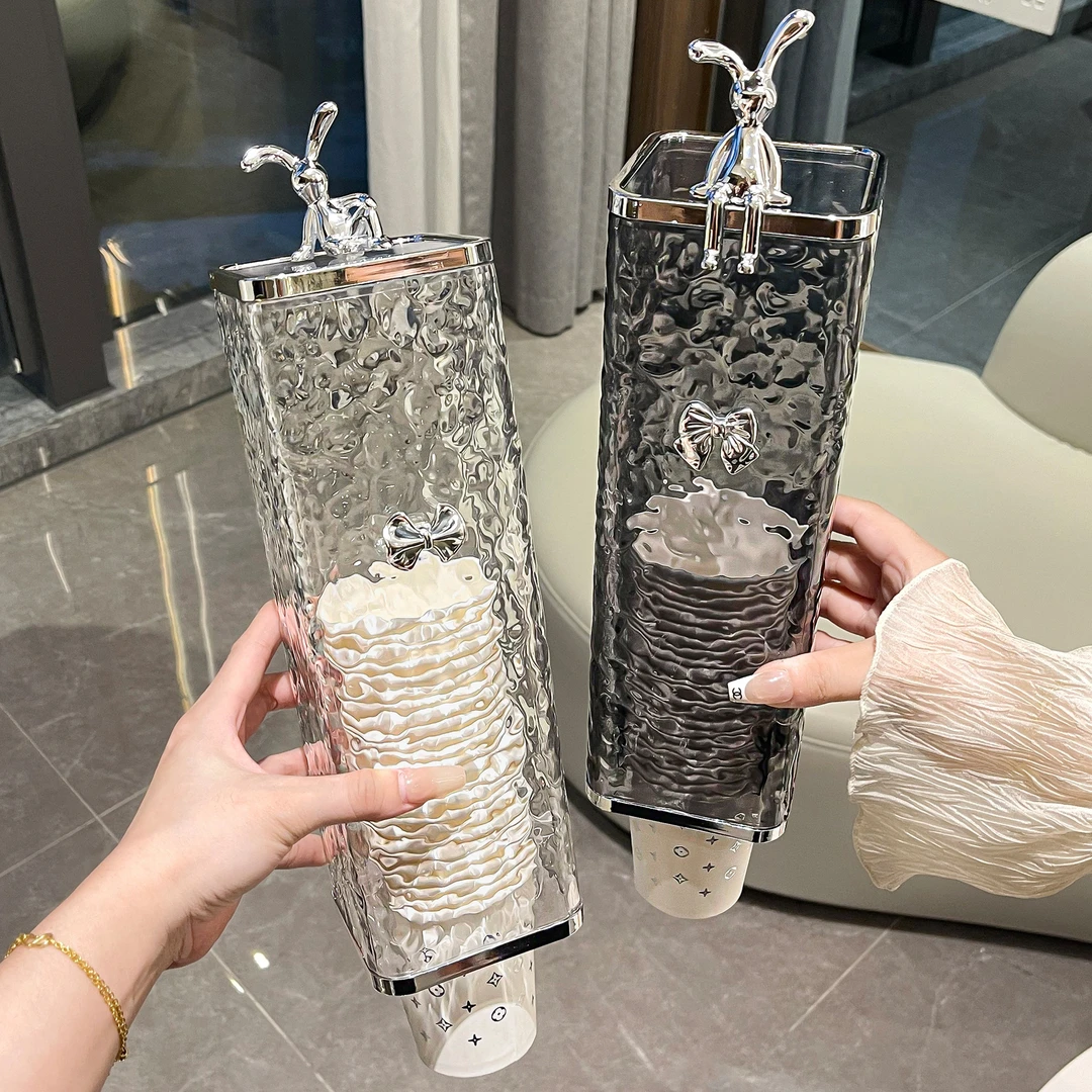 吸盘式一次性杯子取杯器纸杯架取杯架免打孔壁挂水吧防尘杯子收纳