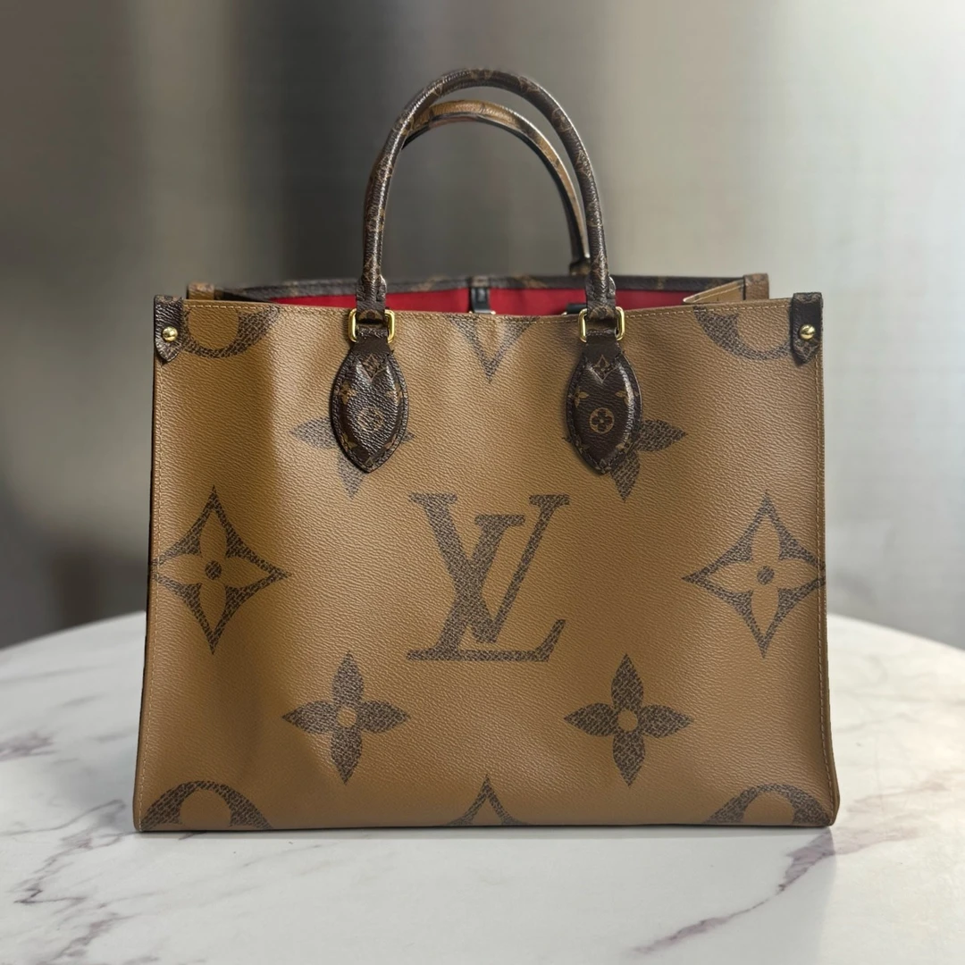 95新 LouisVuitton/路易威登 onthego中号老花手提包13604473