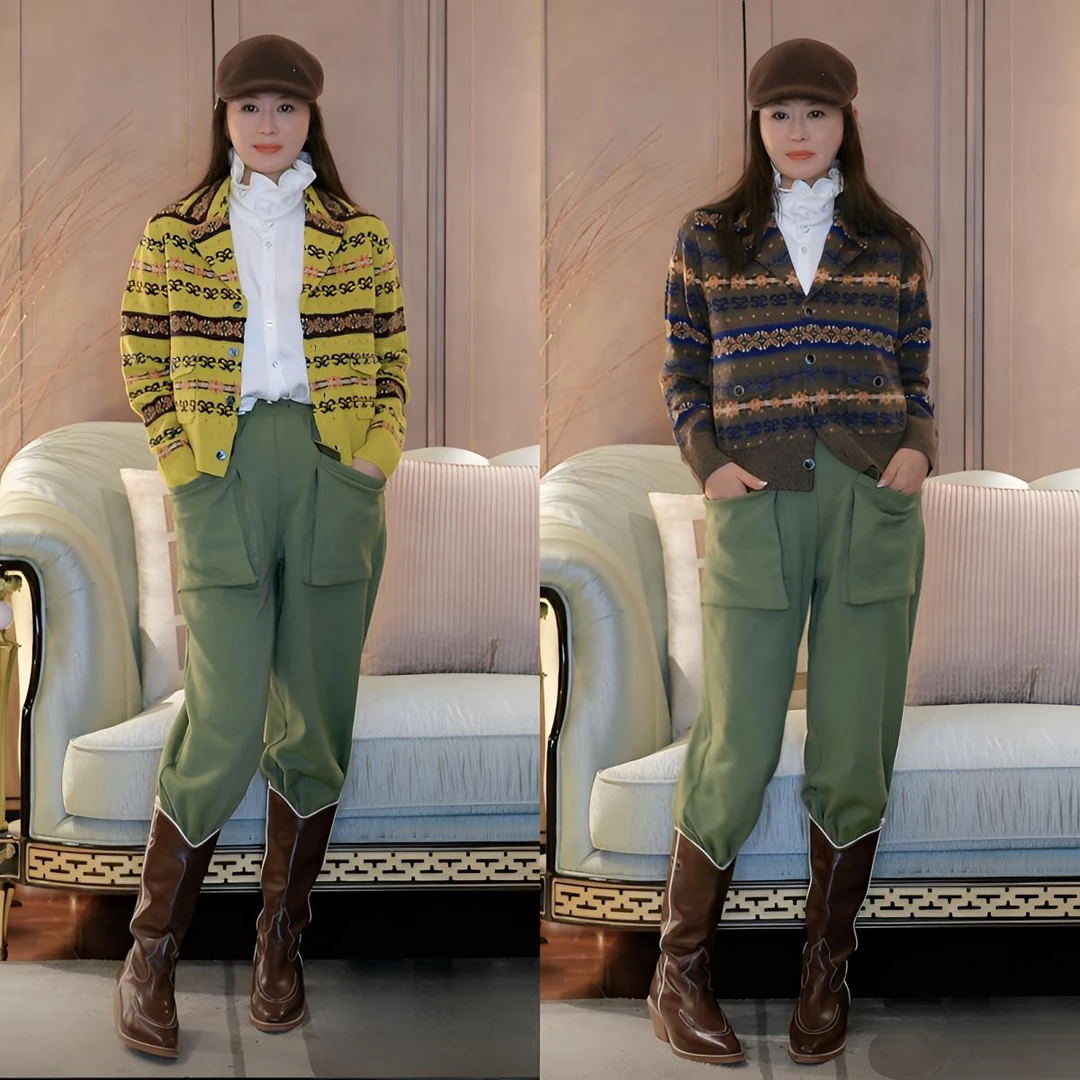 璇之恋·王璇雪国古雅外套A级100%绵羊毛 王璇原创设计