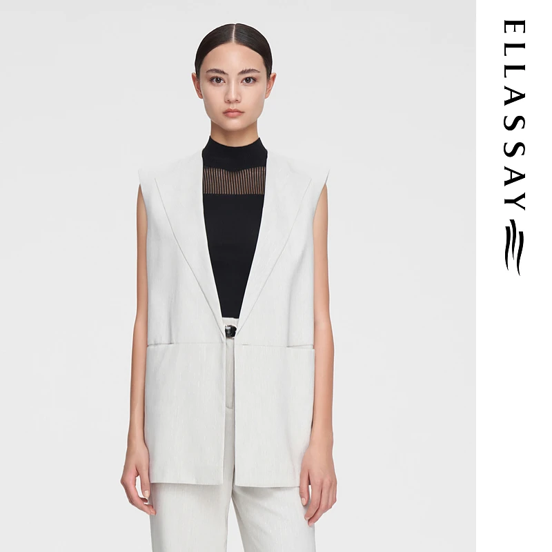 【晨粉专享】ELLASSAY歌力思经典舒适马夹女EWF352B00100
