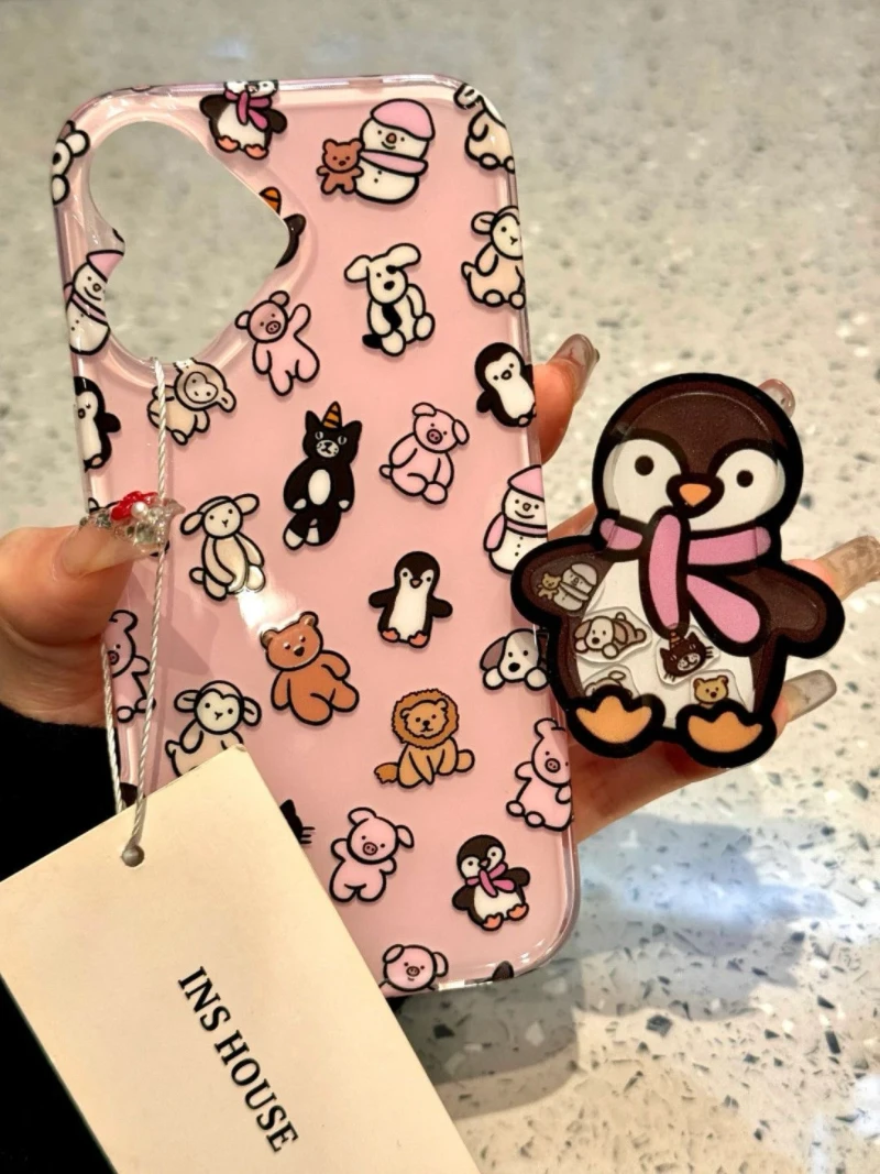 小动物适用苹果16/15手机壳iphone13pro12女14小米oppo华为vivo