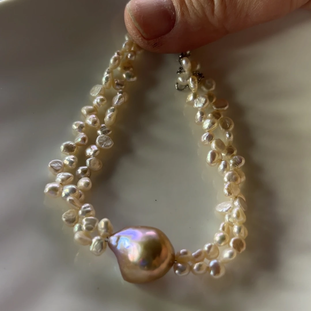 淡水珍珠合金手绳831