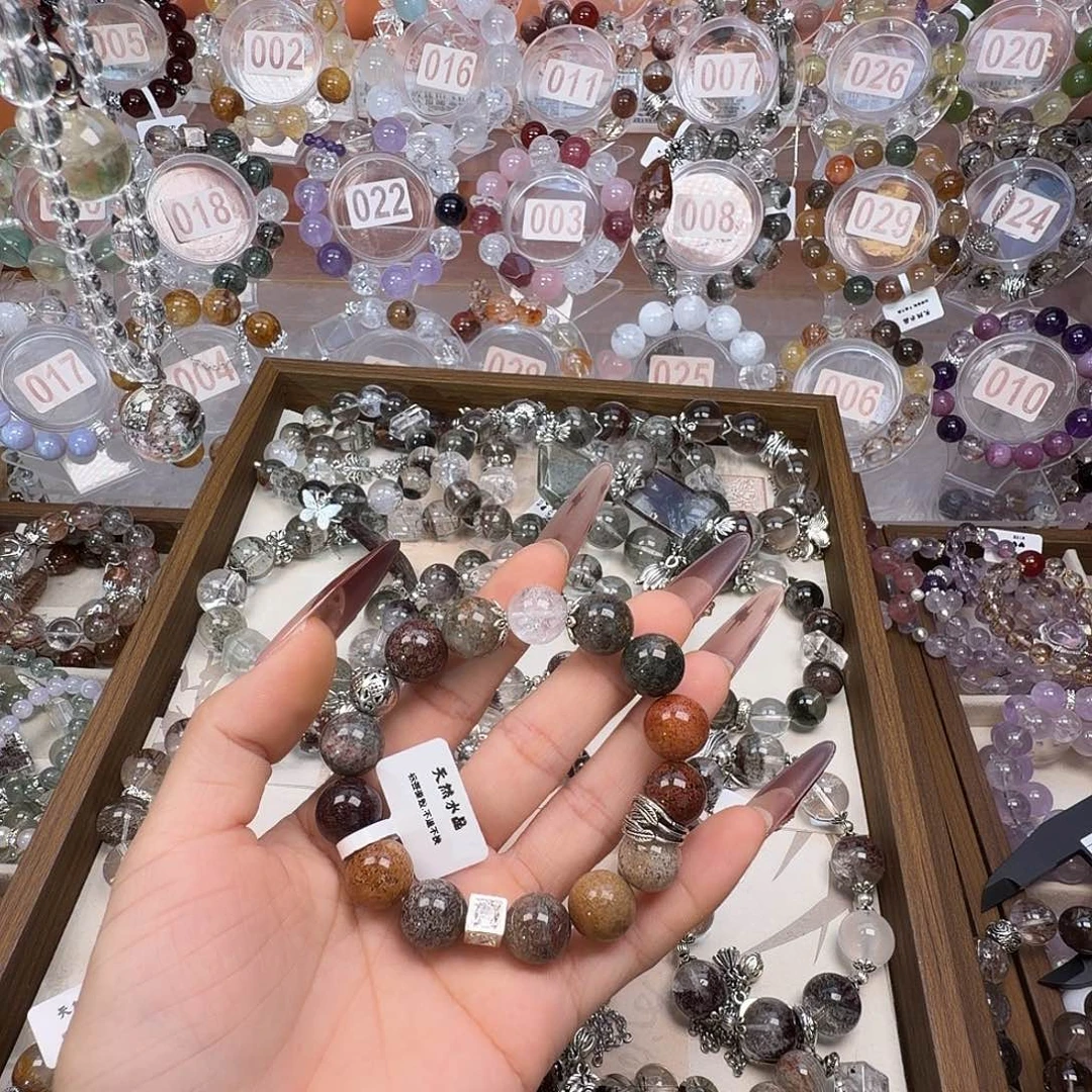 沫***児烟晶银S925镶嵌手链