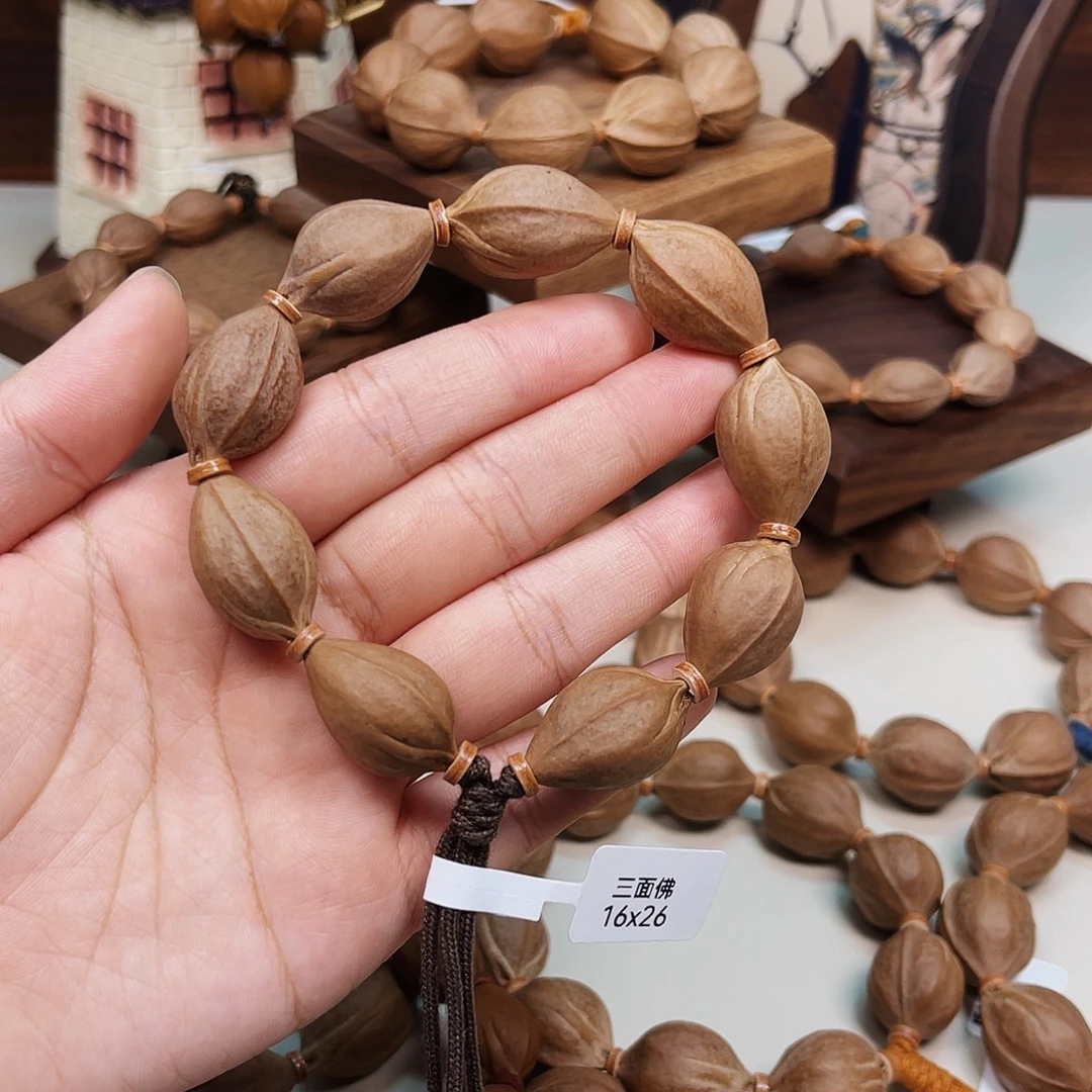 上***下橄榄核手串梅林铁核1626