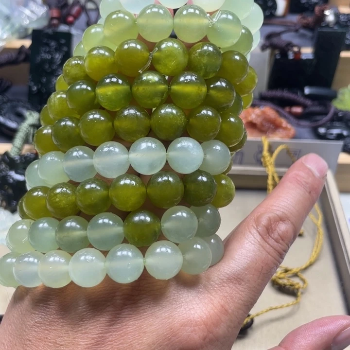 蛇纹石玉合金颈饰