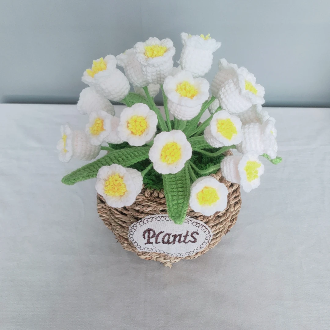 铃兰花盆栽钩织盆栽材料包(送教程)