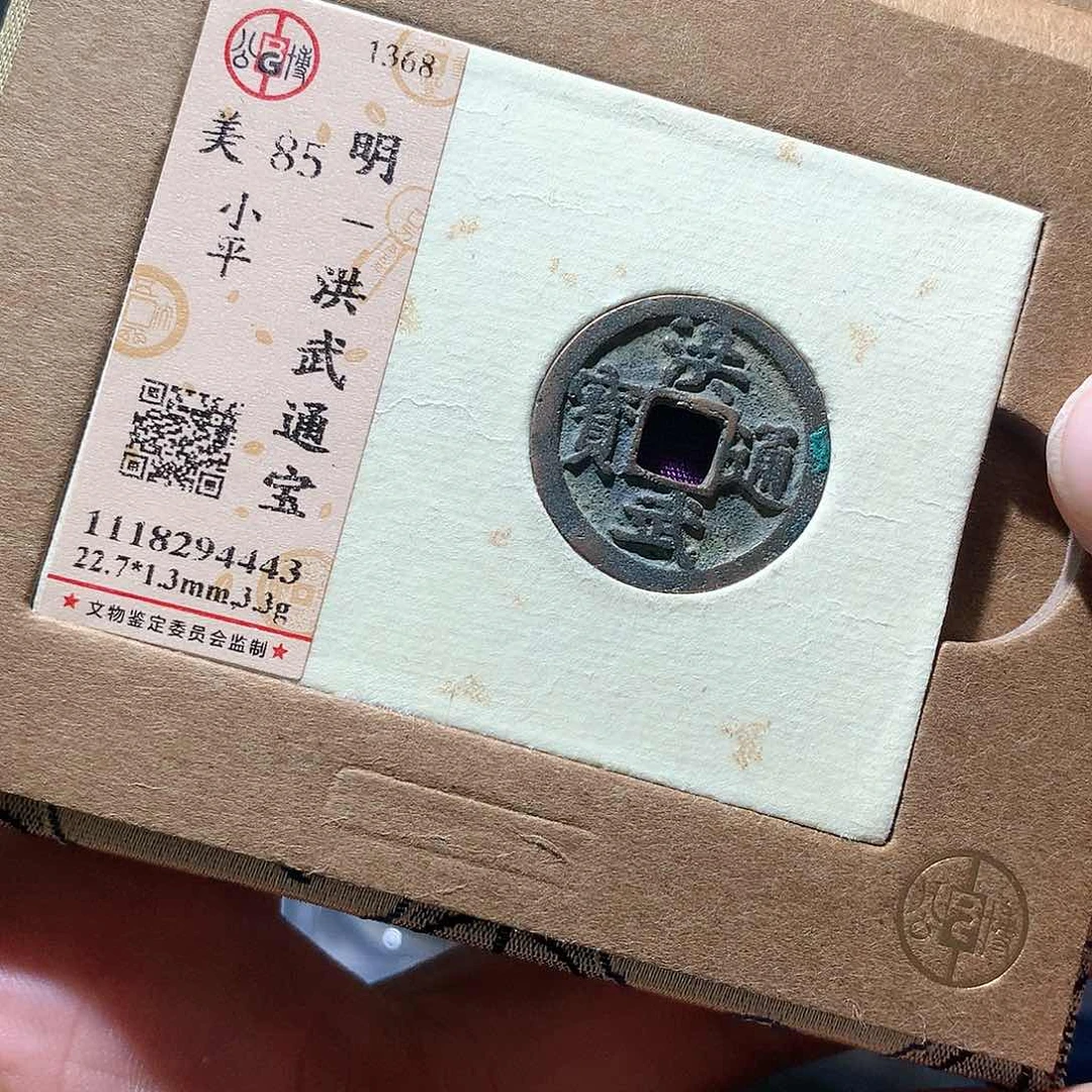 金属QY。洪武通宝85分4443