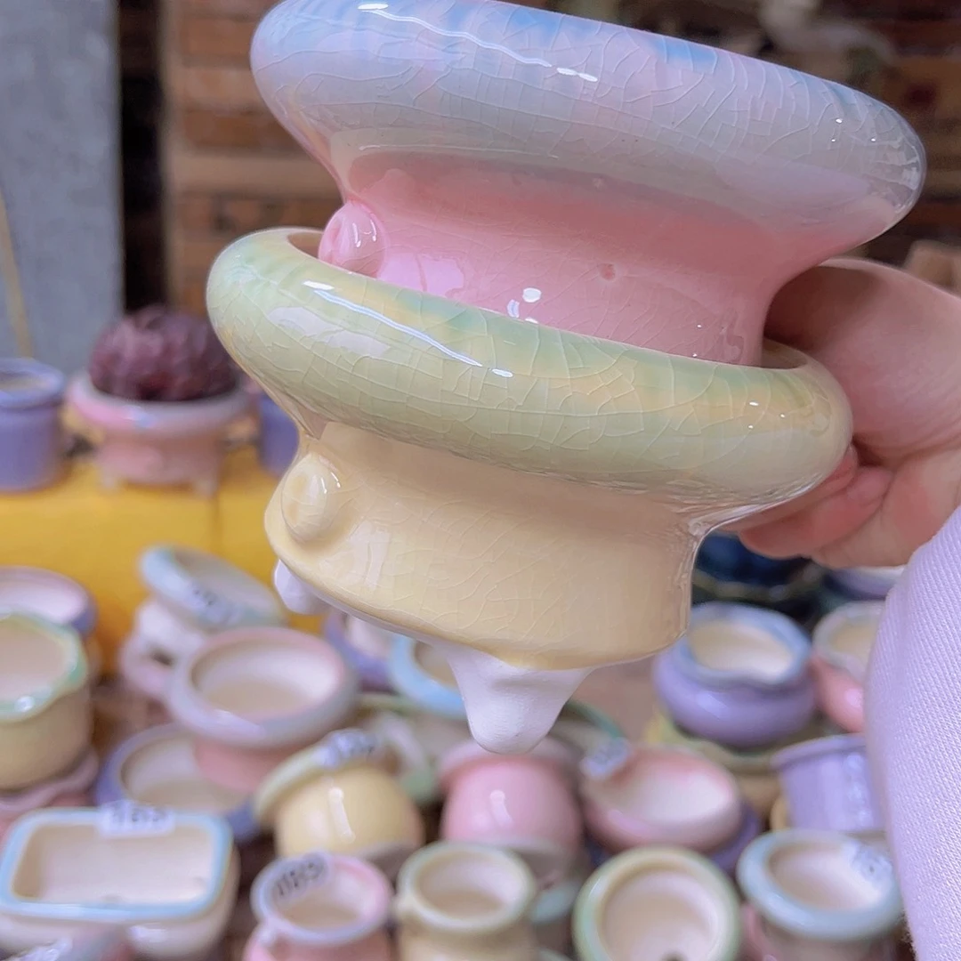 红陶陶瓷花盆当场满12包邮