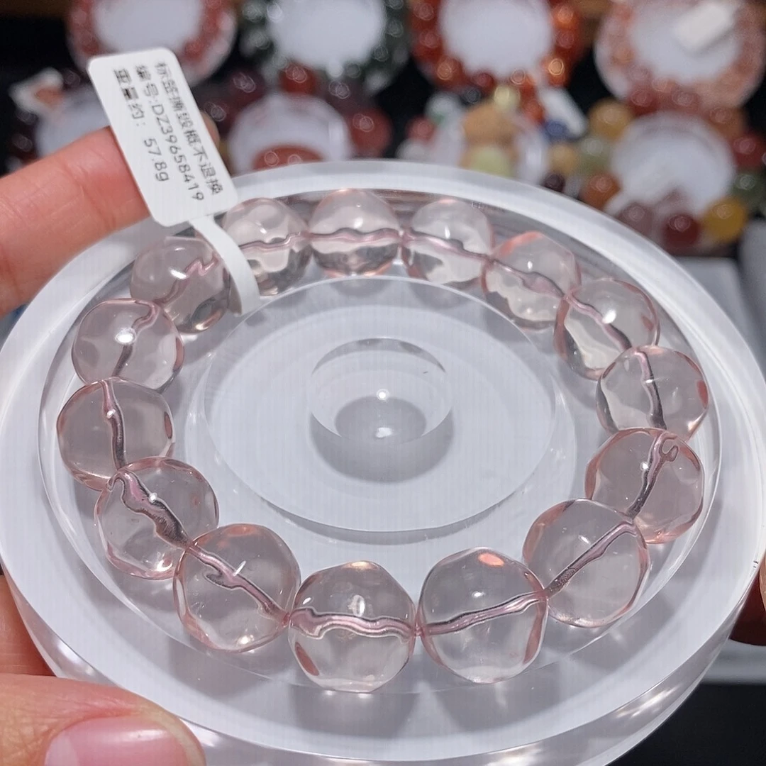 手链未镶嵌水晶F粉水晶14