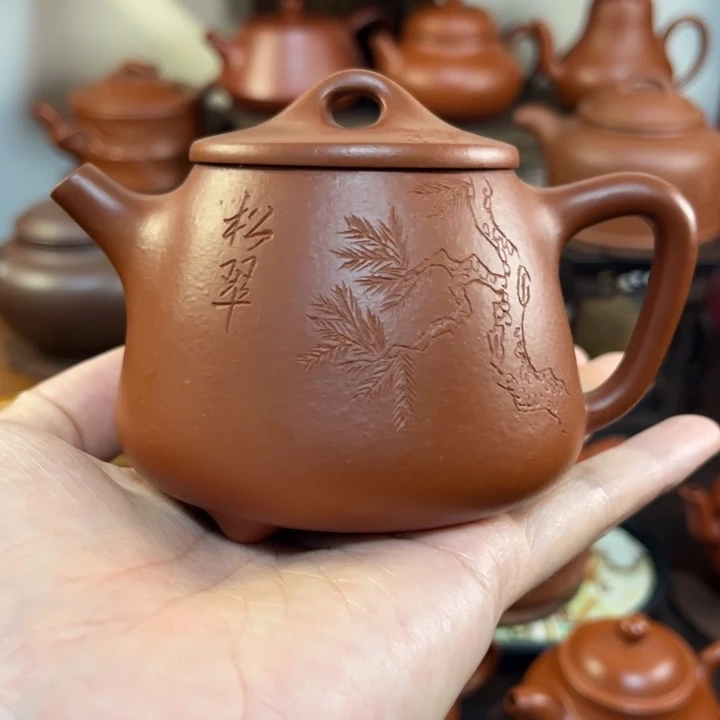 小***虎紫砂茶壶高石瓢200cc朱泥