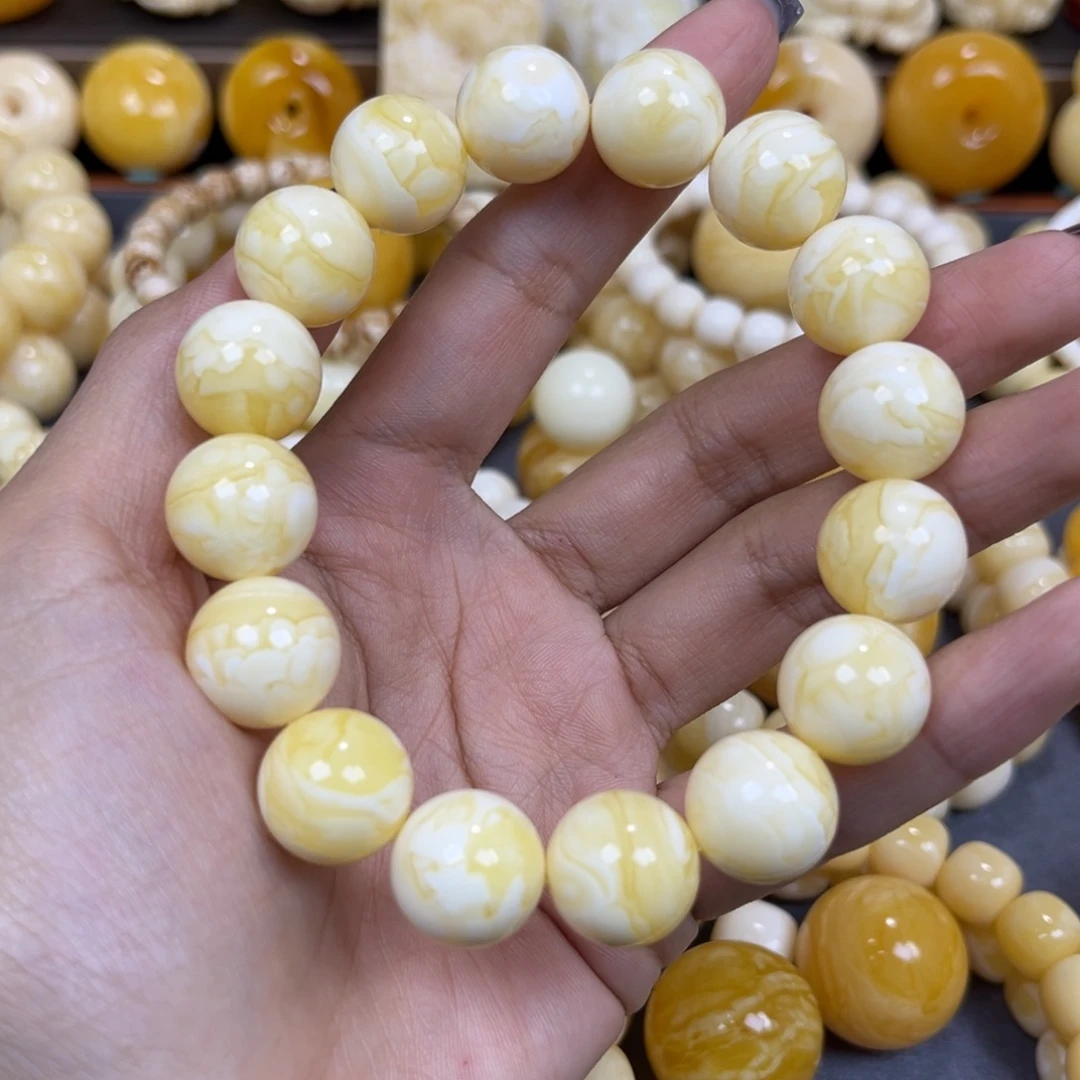 琥珀未镶嵌手串14.6mm