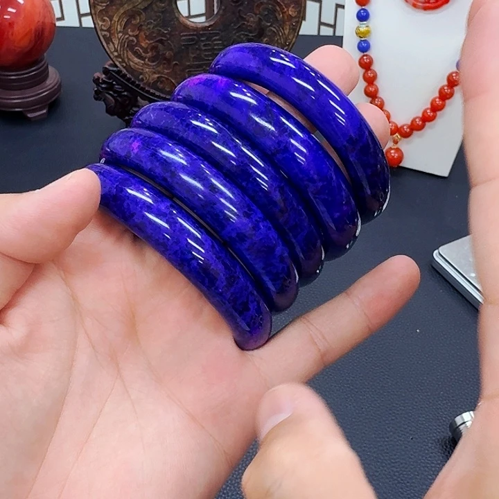 玛瑙/玉髓未镶嵌手镯紫龙醇
