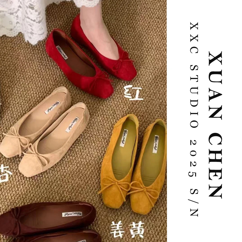 韩版优雅小单鞋春季温柔风软底鞋洋气百搭女士浅口鞋#8001