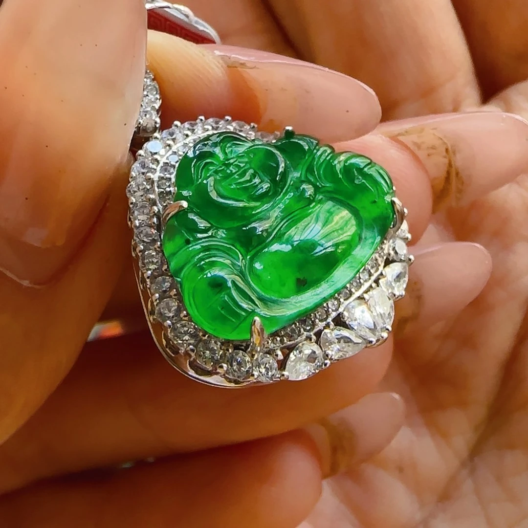 翡翠颈饰银S925镶嵌东***1翡翠240