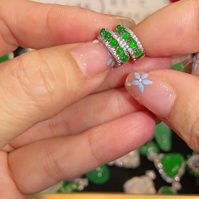 【闪购商品】未镶嵌翡翠耳饰天然翡翠