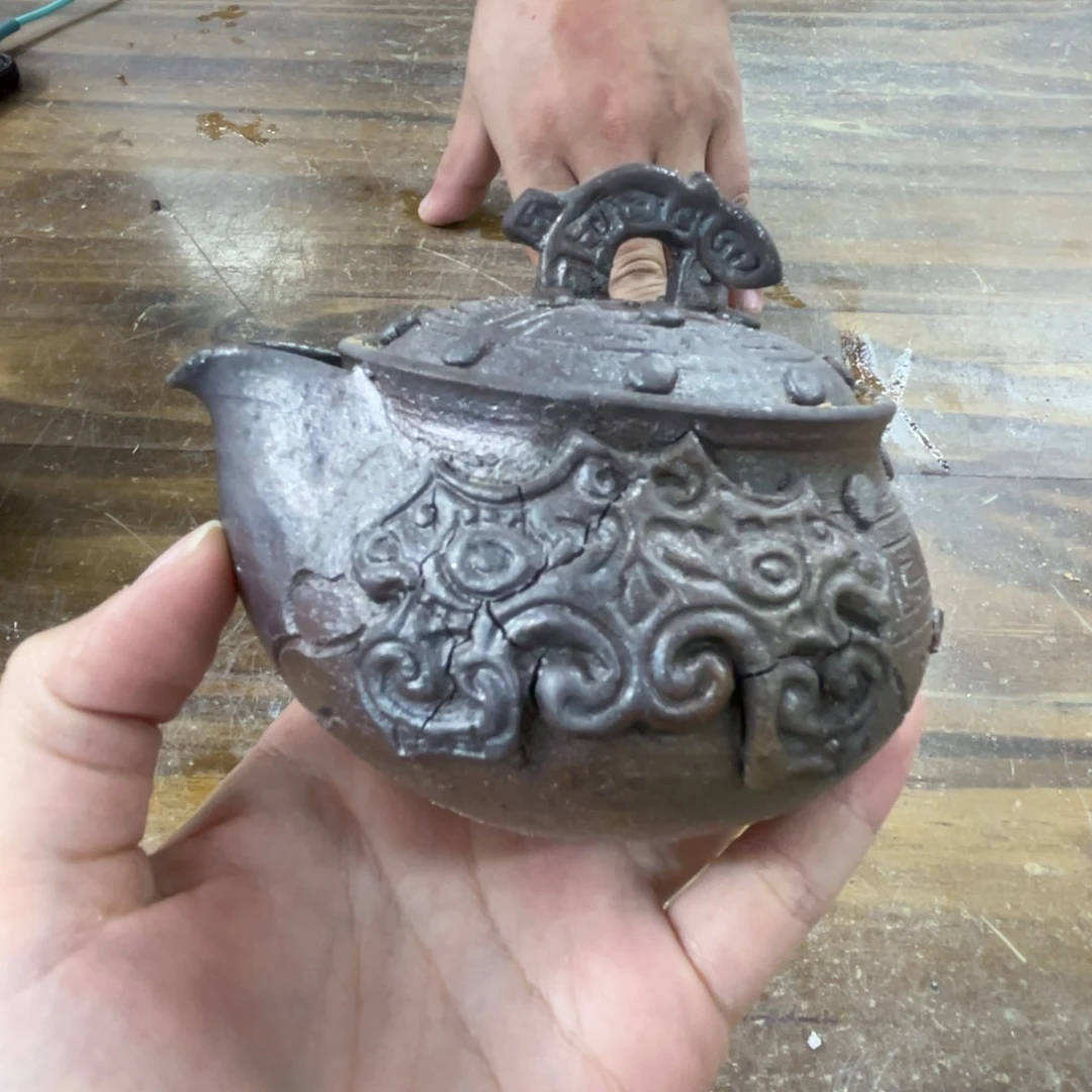 柴烧茶壶柴烧茶壶瑕