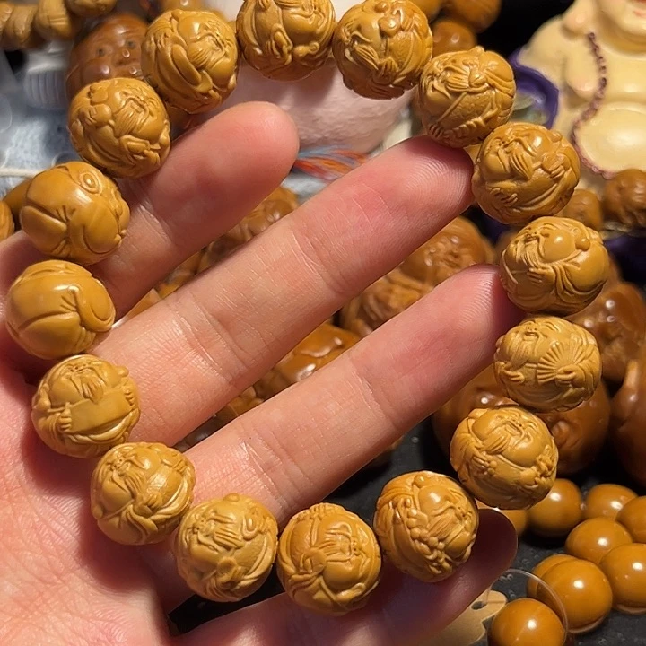 橄榄核手串/手链猴头精工财神