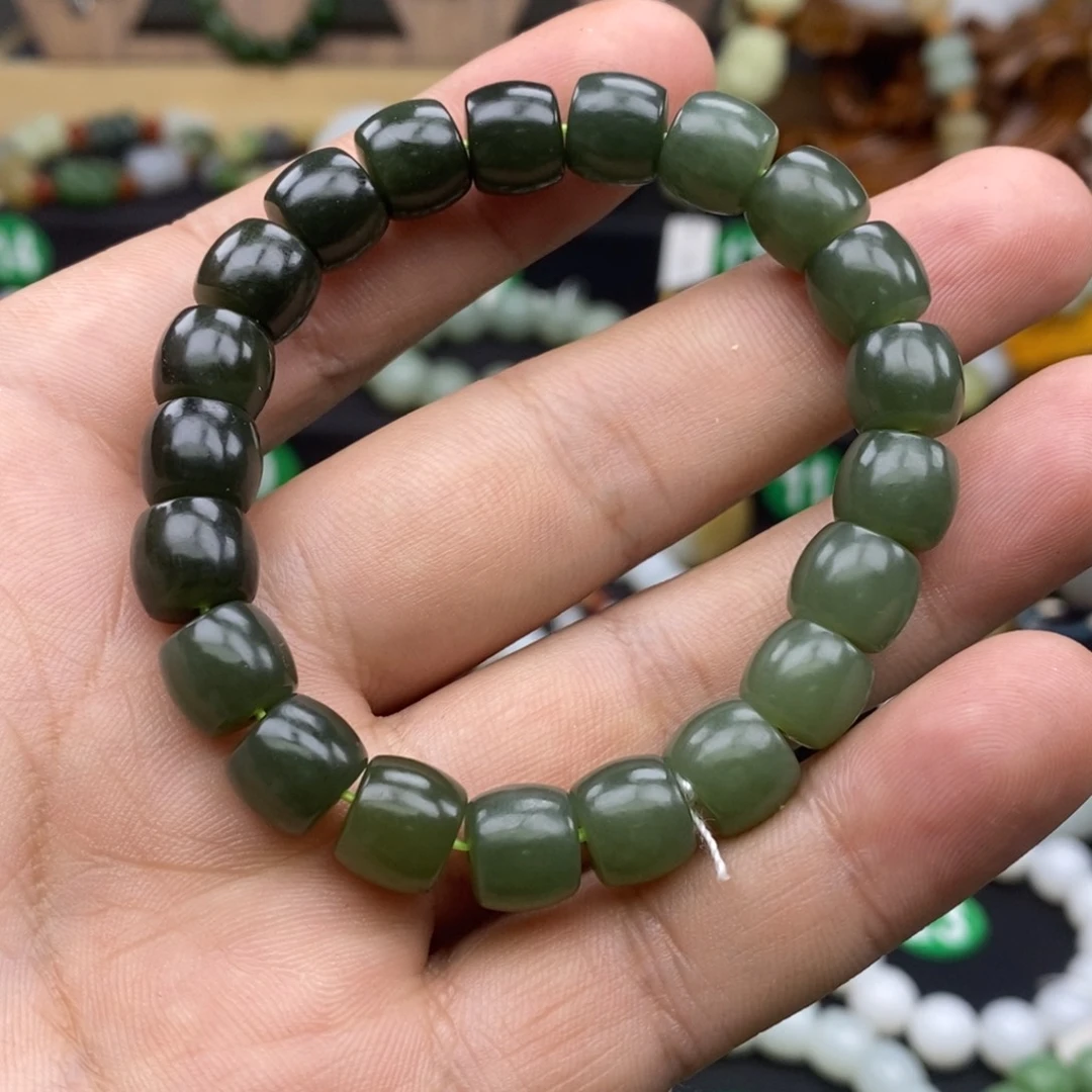 和田玉手链未镶嵌卡10