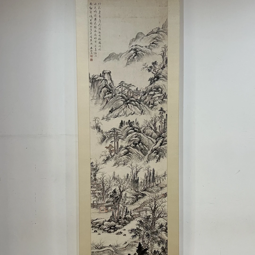 秦炳文山水立轴 尺寸180/44