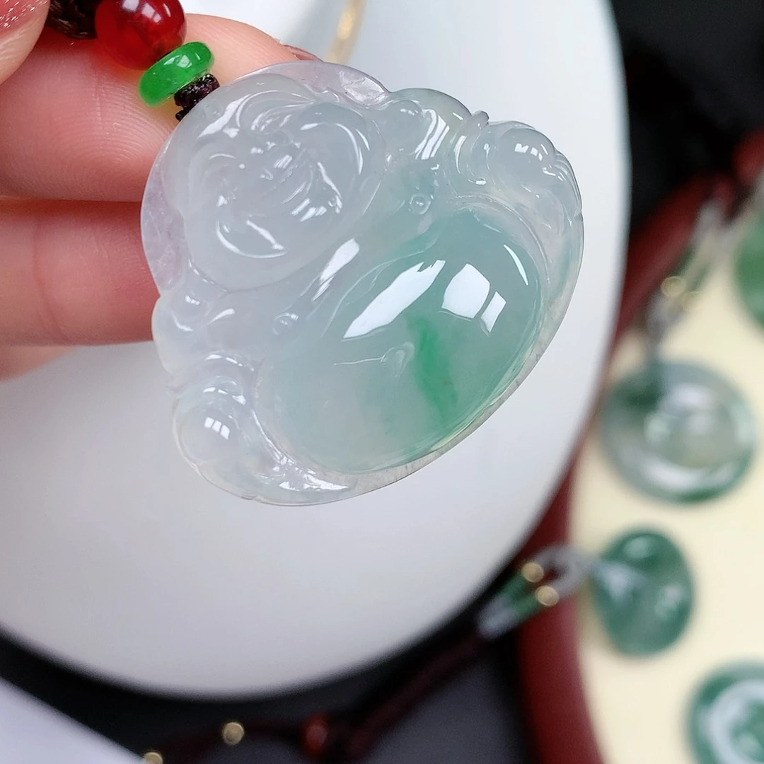 翡翠颈饰未镶嵌培*佛公