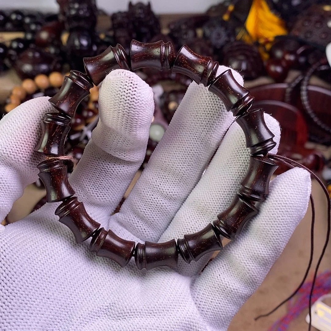 小叶紫檀手串/手链无胶无蜡1015竹节