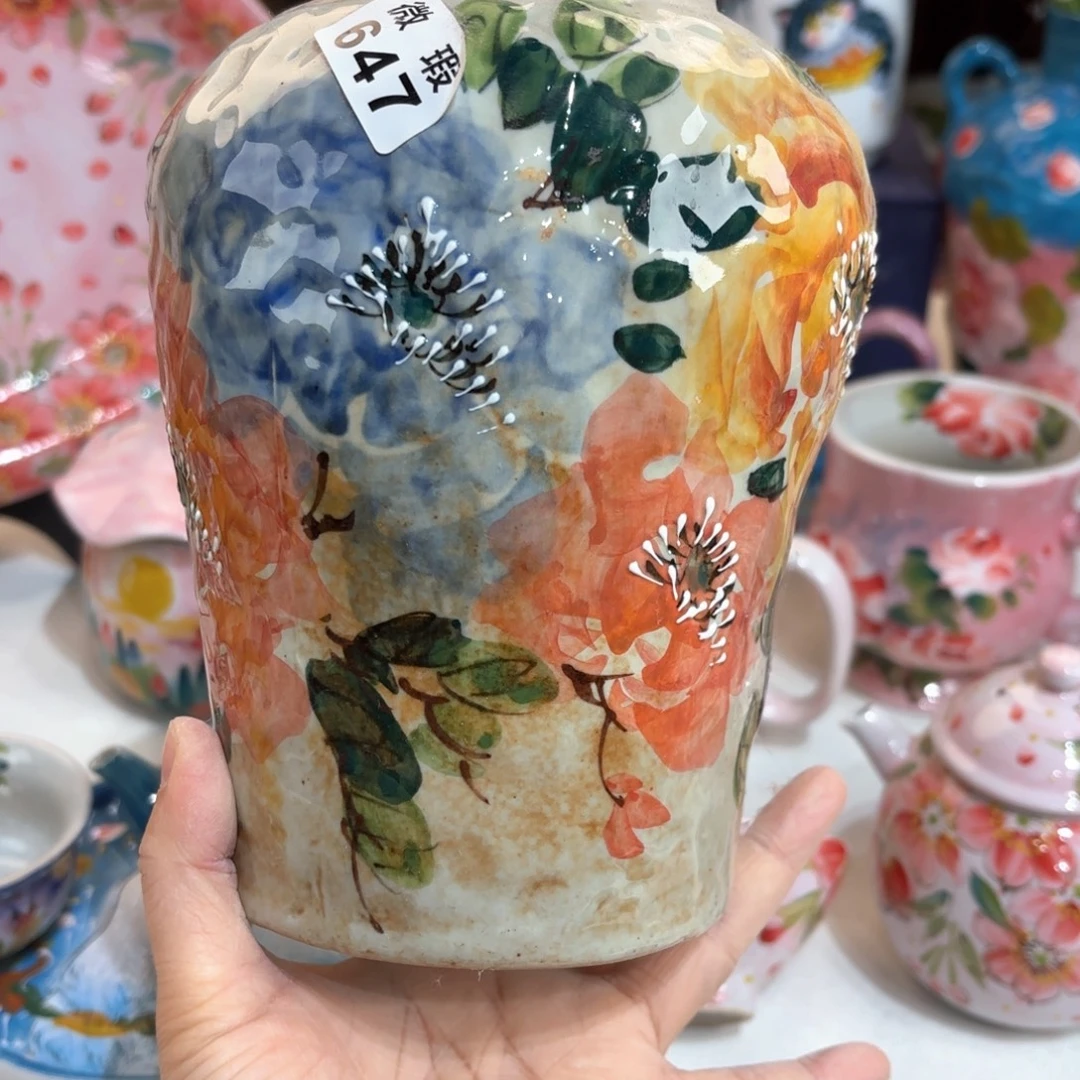 景德镇手绘高温釉下彩陶瓷茶具