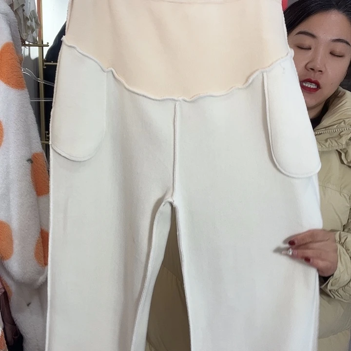 野兔毛三醋酯纤维180斤加厚阔腿裤