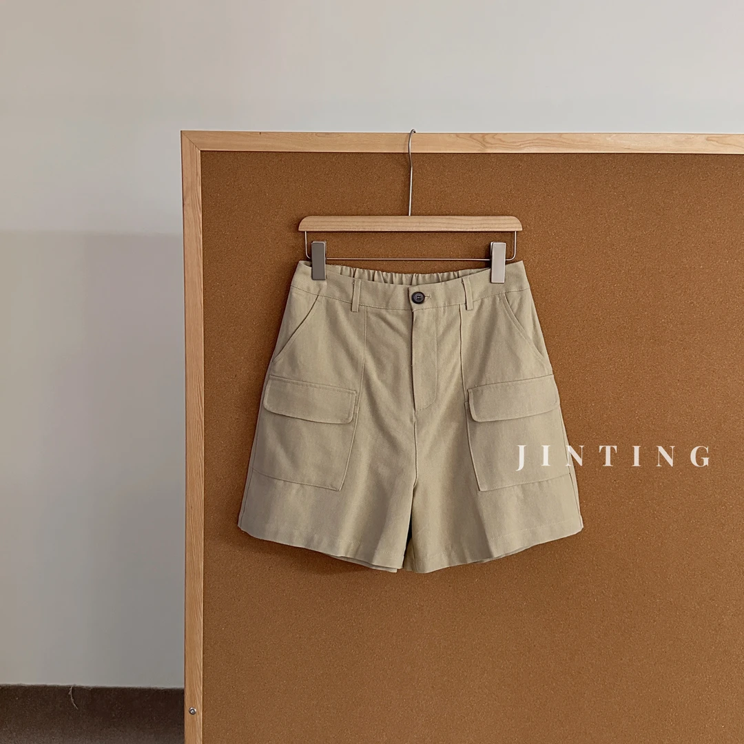 今婷韩系2025夏季休闲百搭显瘦宽松舒适时尚工装短裤女-H25201305