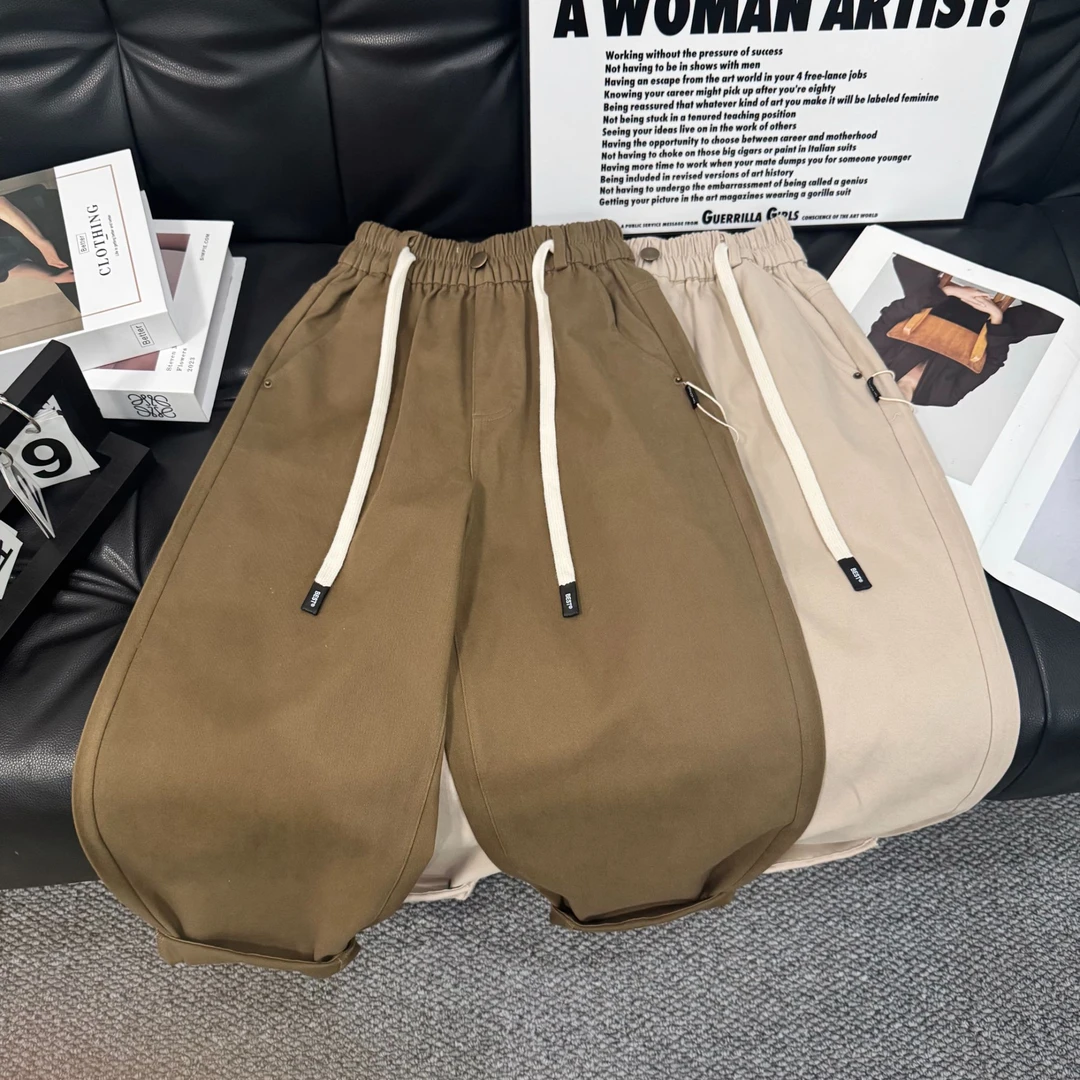 儿童休闲裤新款百搭韩版纯棉宽松长裤洋气男童老爹裤015