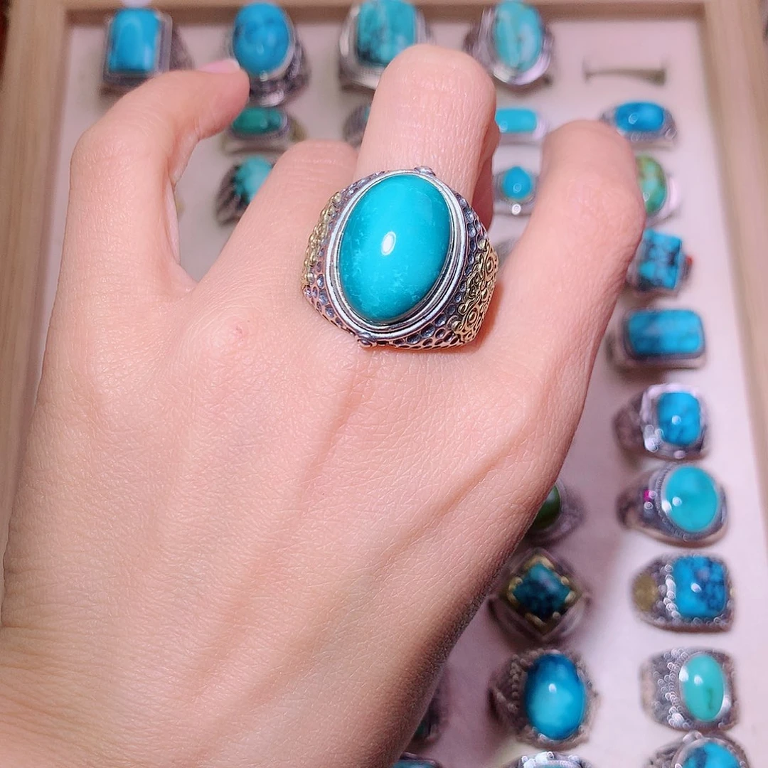 绿松石银S925镶嵌颈饰