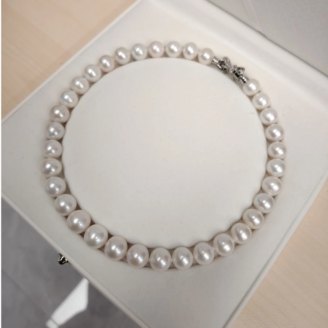 AIKJIANG/爱匠【白总】暴大点位淡水珍珠项链11-13mm气质 赠耳钉