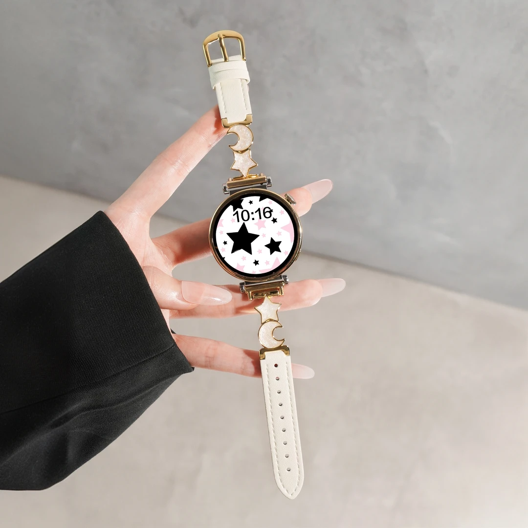 适用华为GT6/GT5表带gt4手表watch5星月拼皮质5pro女士高级感腕带