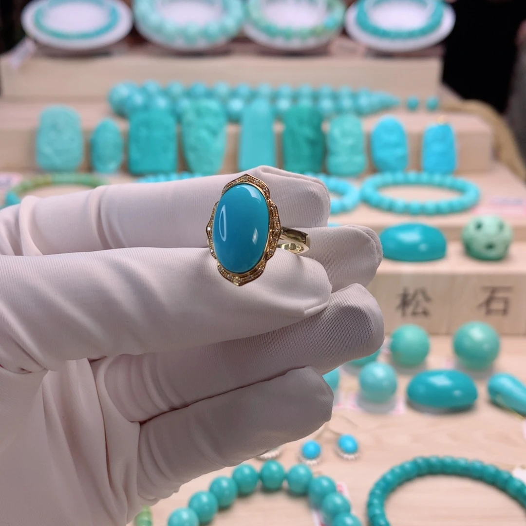 绿松石手链18K金镶嵌香**姆