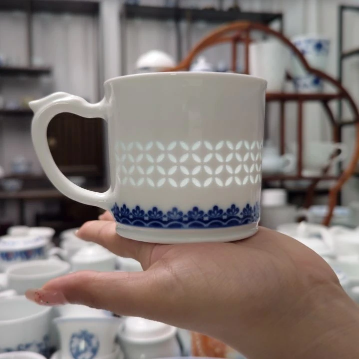 瓷清幽咖啡杯一个景德镇