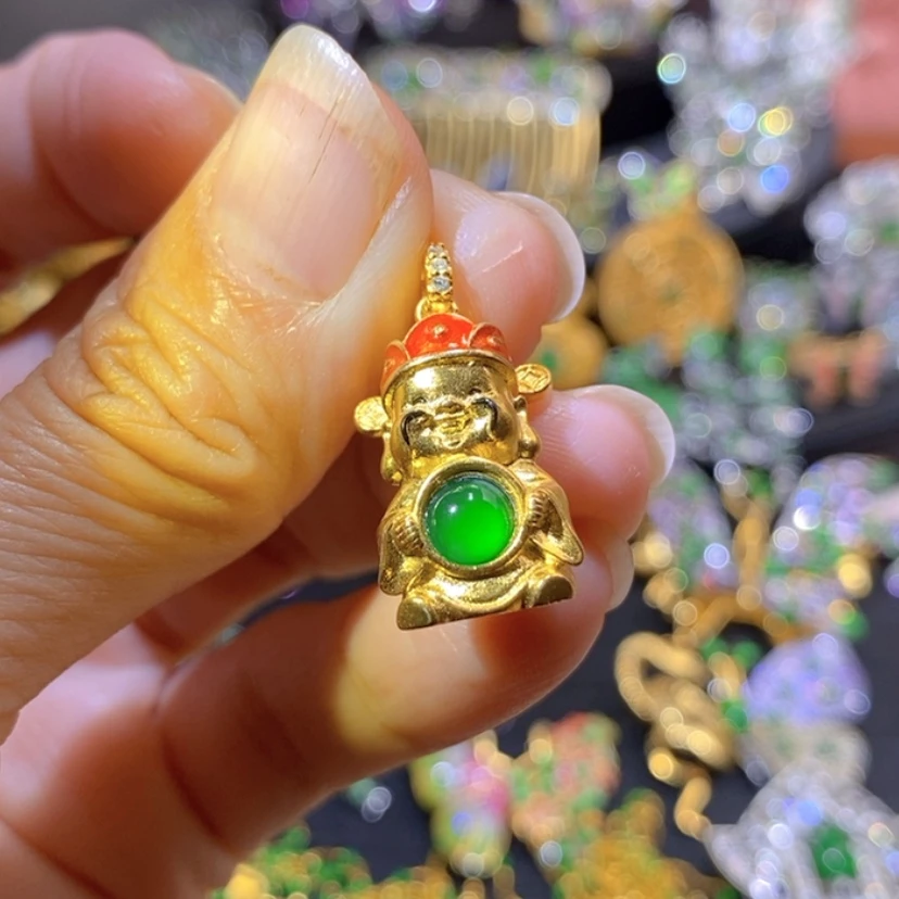 【闪购商品】银S925镶嵌挂件翡翠