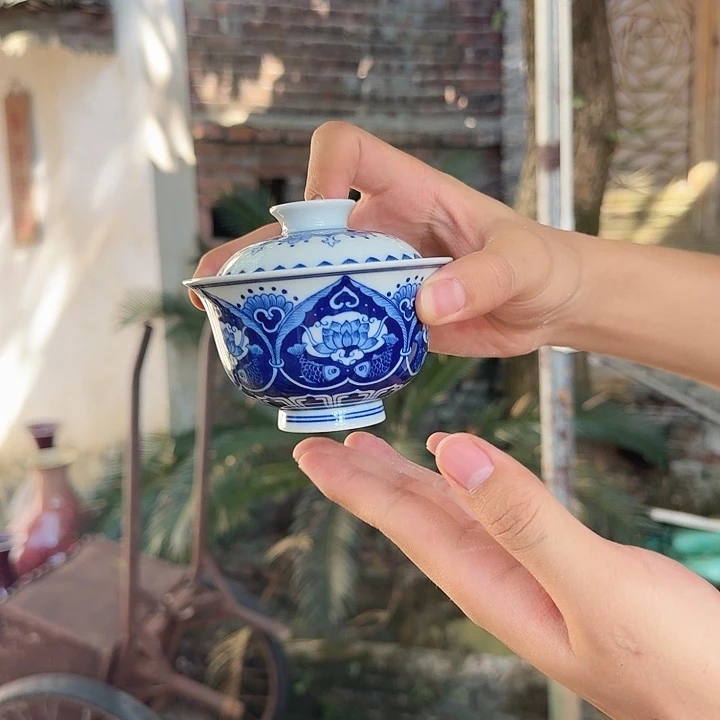 盖碗三兔共耳盖碗120cc