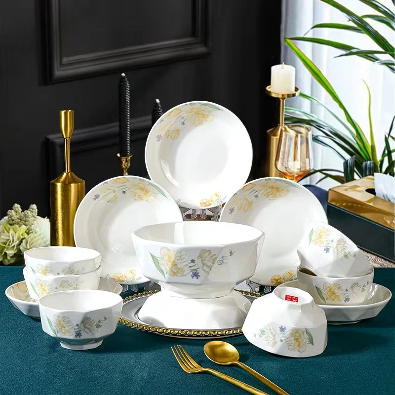 天香牡丹系列碗盘组合