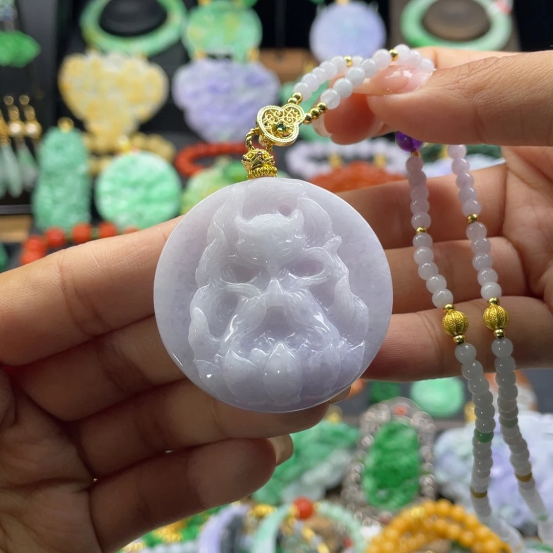 翡翠未镶嵌颈饰代编织