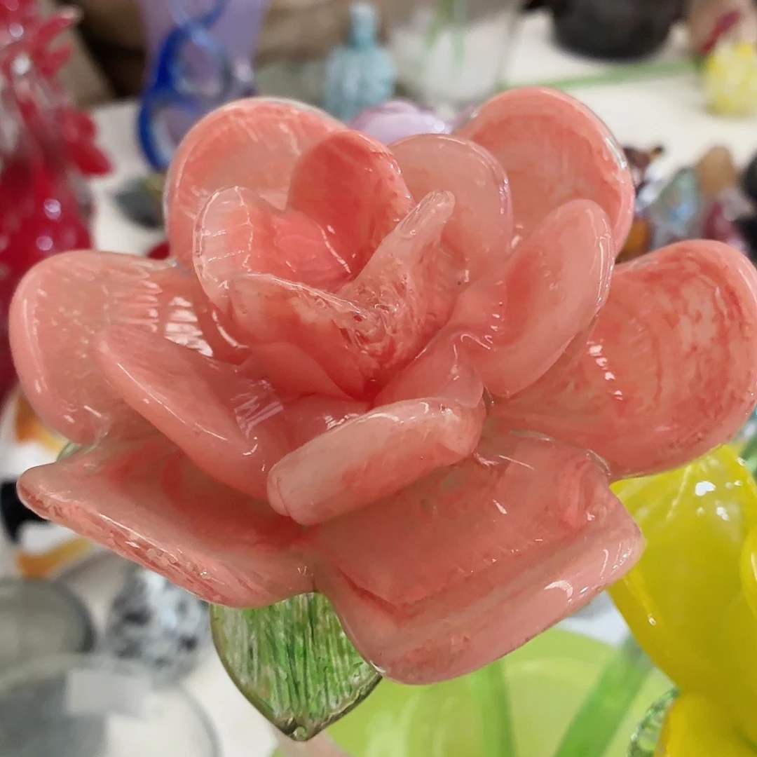 琉璃牡丹花纯手工