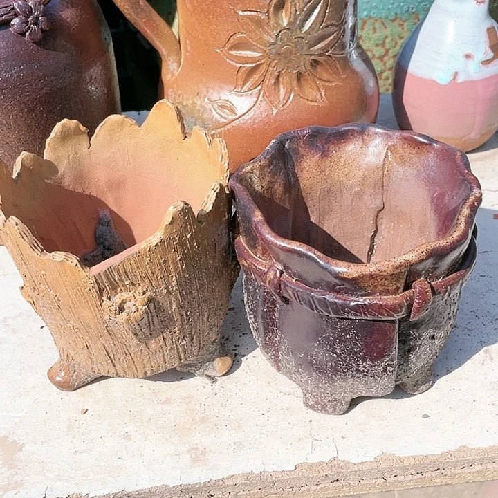 紫砂花盆花盆花盆瑕疵