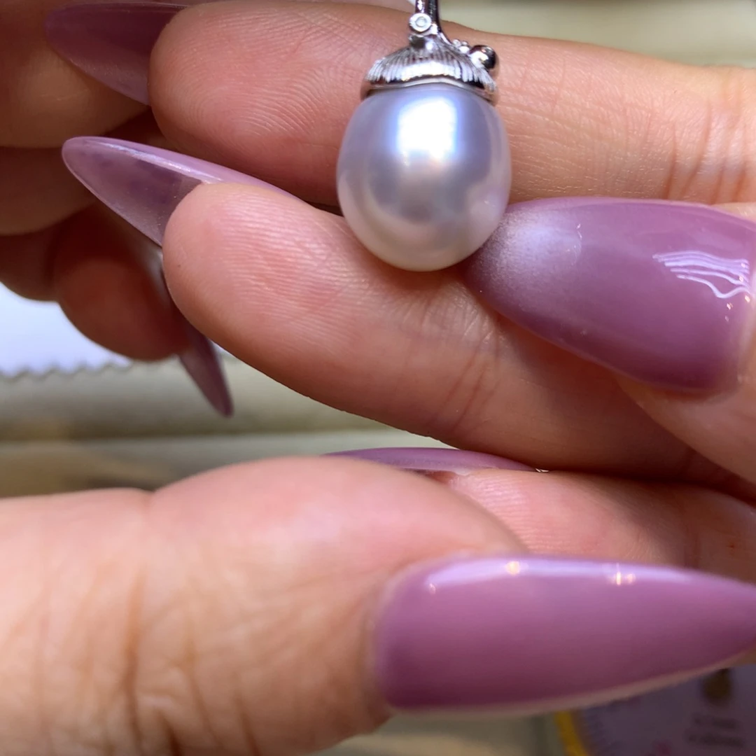 颈饰银S925镶嵌海水珍珠