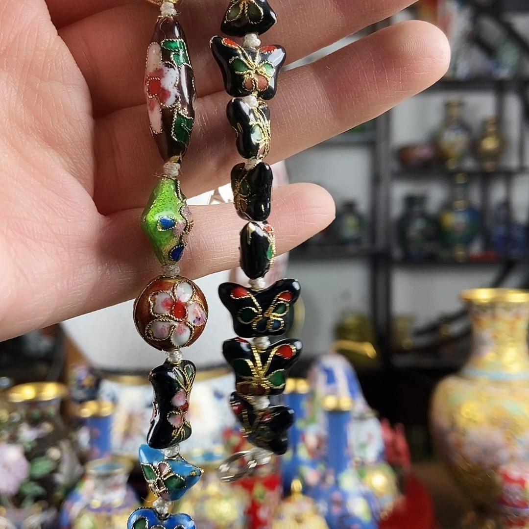 漫***包铜景泰蓝手链两条