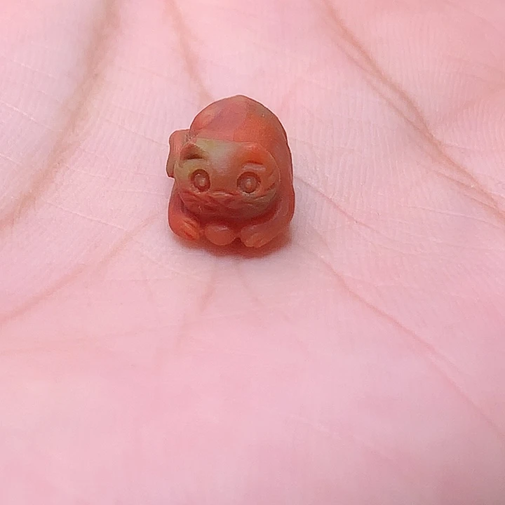 南红玛瑙未镶嵌南红包浆小猫