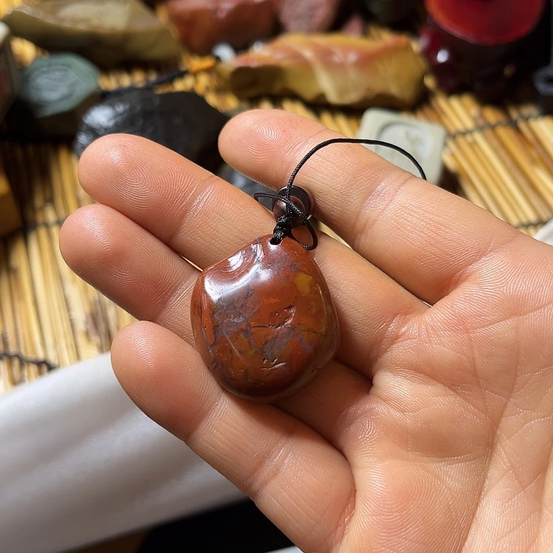 原石雕刻手把件，脖挂