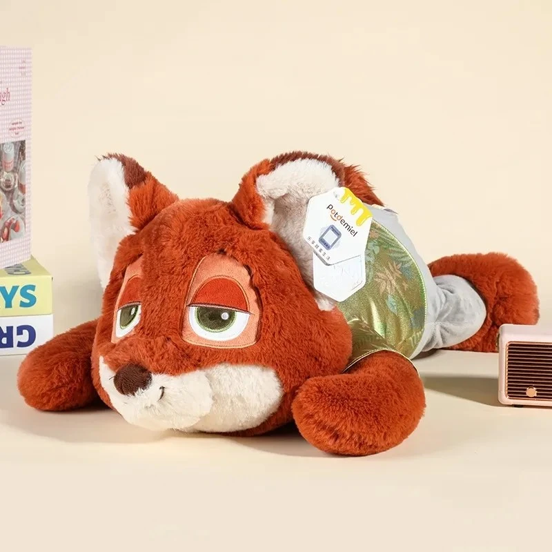 迪士尼正版疯狂动物城朱迪尼克大号趴姿毛绒玩偶抱枕睡觉大公仔女