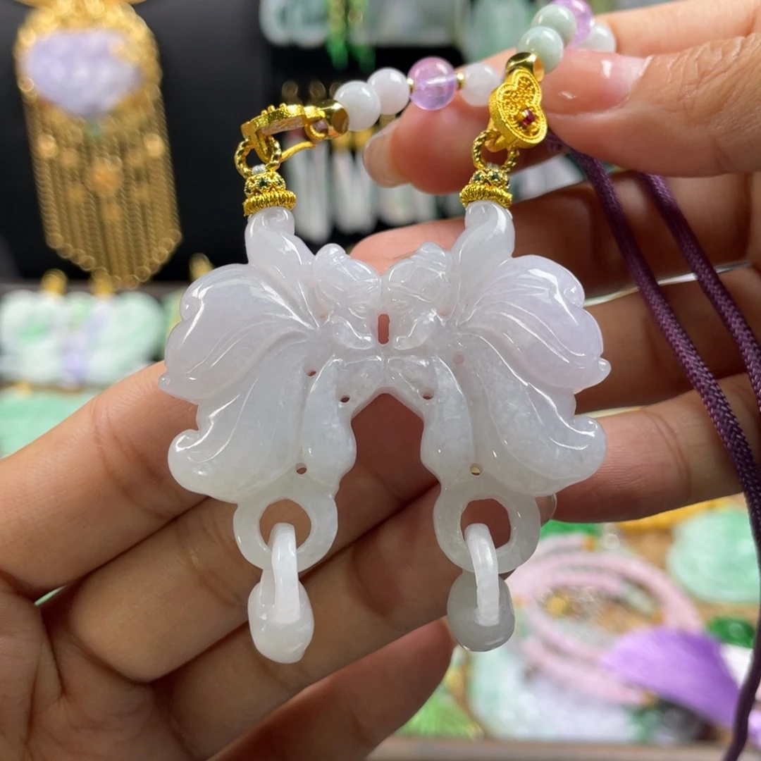 颈饰未镶嵌翡翠代编织