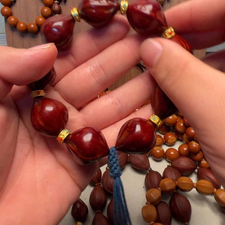 不***鱼橄榄核手串/手链2.1梅林紫皮抛光打底