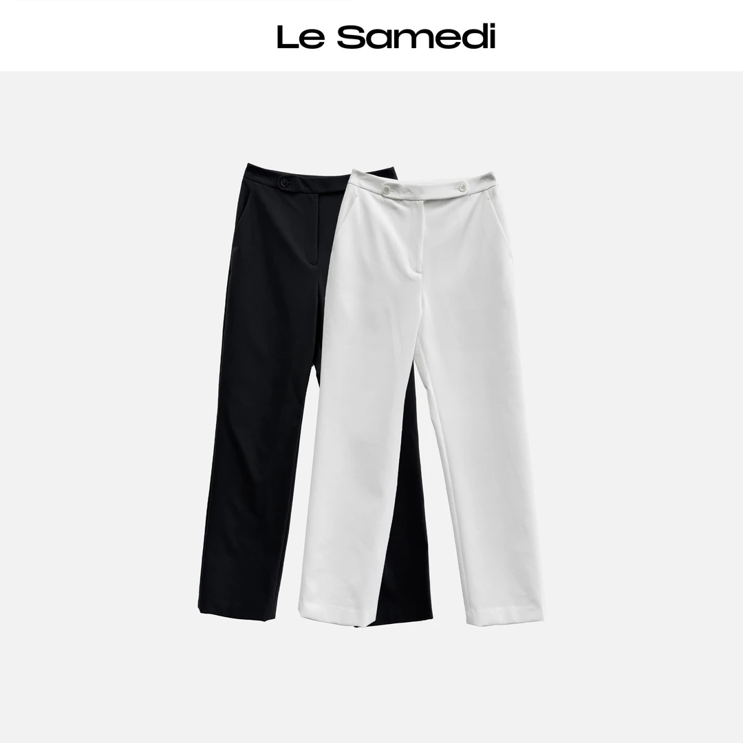 Le Samedi【精瘦裤】 封神骨感延续长腿 琎口四面弹 腰袢直筒小脚裤