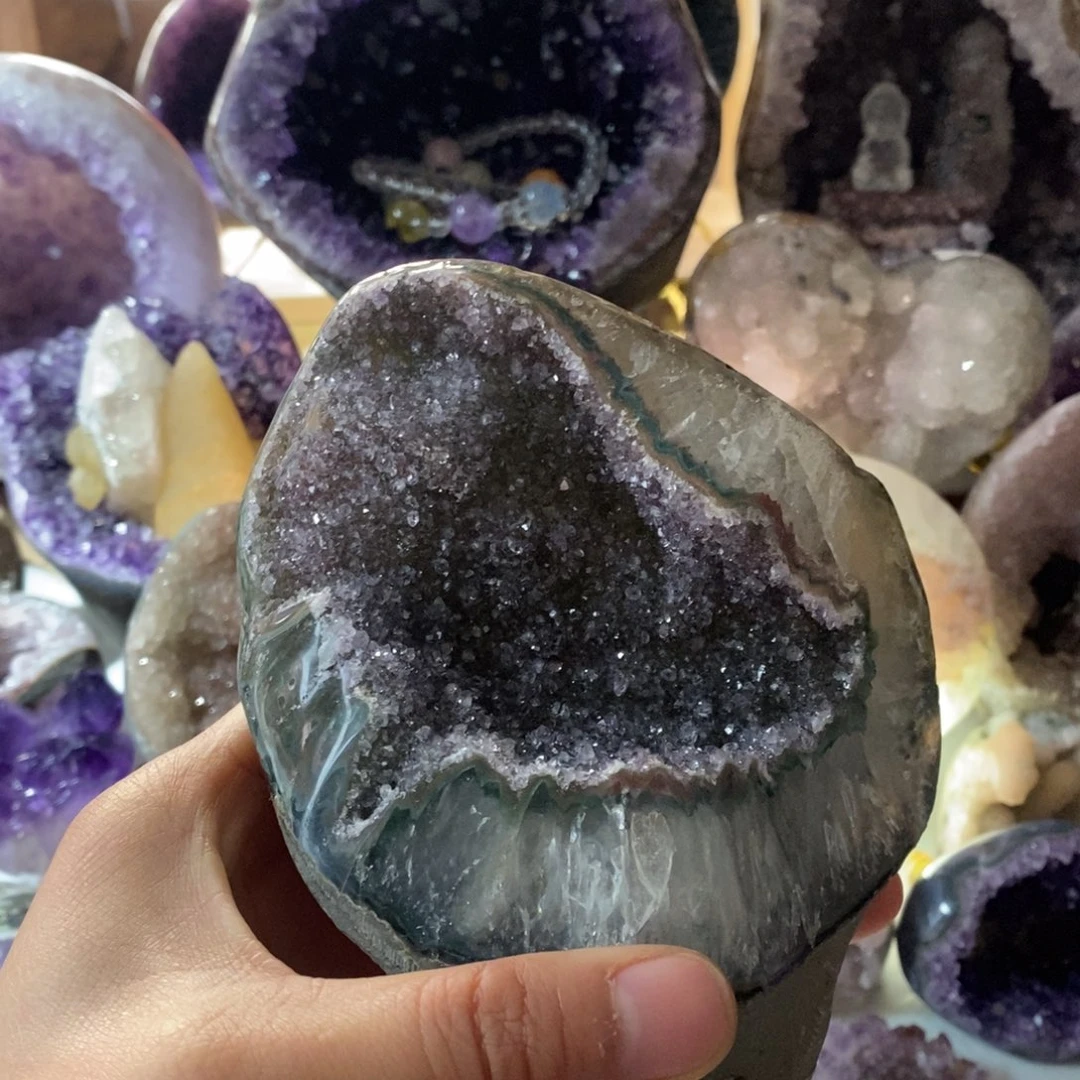 未镶嵌大型摆件（非配饰）紫晶水*淼