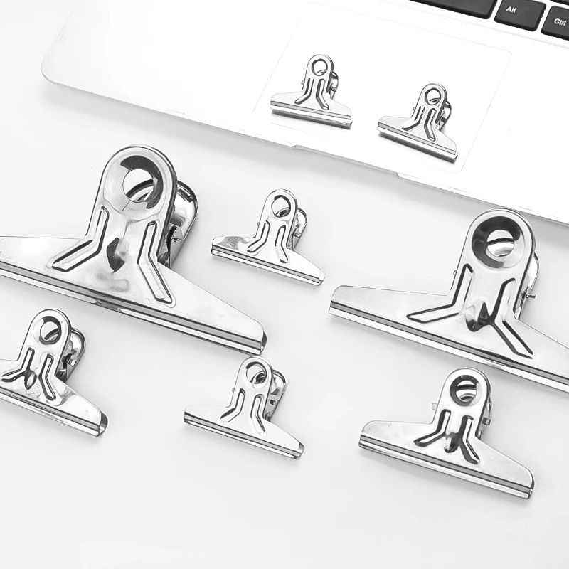 不锈钢夹文件夹书夹夹子票据夹燕尾夹文具办公用品夹小大号小夹子